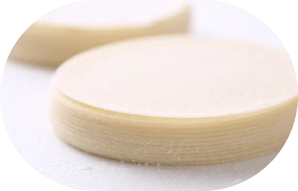 餃子の皮の厚みを調整できる様子を示した写真